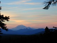 Mt Rainier at sunset